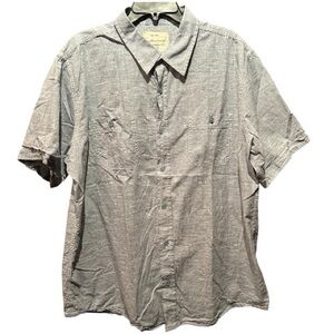 Weatherproof size xl Short Sleeve Button blue mens shirt